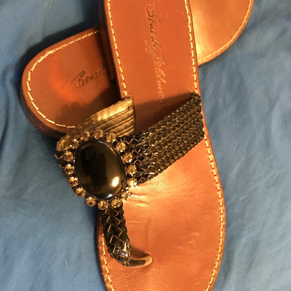 Jeweled flat sandals